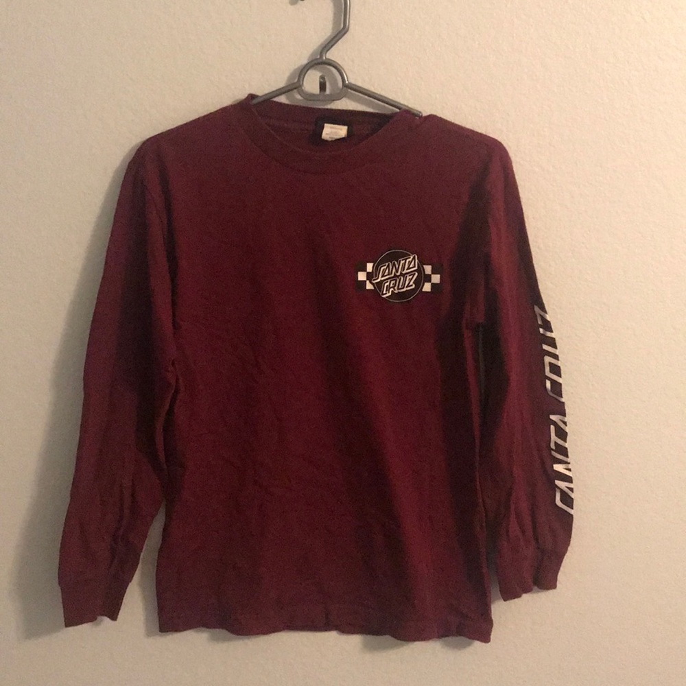 Maroon Santa Cruz shirt